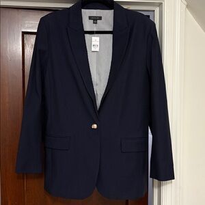 Ann Taylor Classic Navy Blue Blazer 14